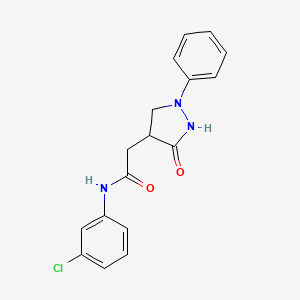 molecular formula C17H16ClN3O2 B11038103 N-(3-chlorophenyl)-2-(3-oxo-1-phenylpyrazolidin-4-yl)acetamide 