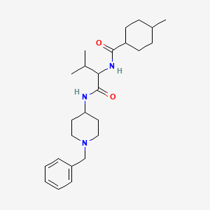 N-{1-[(1-benzylpiperidin-4-yl)amino]-3-methyl-1-oxobutan-2-yl}-4-methylcyclohexanecarboxamide