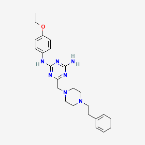 N-(4-ethoxyphenyl)-6-{[4-(2-phenylethyl)piperazin-1-yl]methyl}-1,3,5-triazine-2,4-diamine