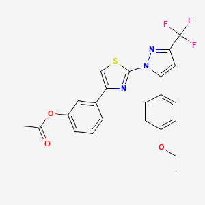 3-{2-[5-(4-ethoxyphenyl)-3-(trifluoromethyl)-1H-pyrazol-1-yl]-1,3-thiazol-4-yl}phenyl acetate