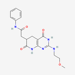 2-{2-[(2-methoxyethyl)amino]-4,7-dioxo-3,4,5,6,7,8-hexahydropyrido[2,3-d]pyrimidin-6-yl}-N-phenylacetamide