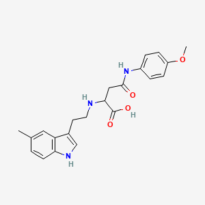 4-(4-methoxyanilino)-2-{[2-(5-methyl-1H-indol-3-yl)ethyl]amino}-4-oxobutanoic acid