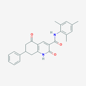 molecular formula C25H24N2O3 B11038142 2,5-dioxo-7-phenyl-N-(2,4,6-trimethylphenyl)-1,2,5,6,7,8-hexahydroquinoline-3-carboxamide 