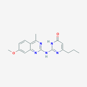 molecular formula C17H19N5O2 B11038149 2-[(7-methoxy-4-methylquinazolin-2-yl)amino]-6-propylpyrimidin-4(3H)-one 