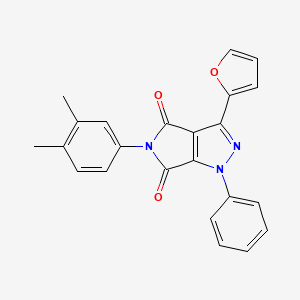 5-(3,4-dimethylphenyl)-3-(2-furyl)-1-phenylpyrrolo[3,4-c]pyrazole-4,6(1H,5H)-dione