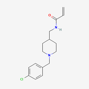 molecular formula C16H21ClN2O B11038158 N-((1-(4-Chlorobenzyl)piperidin-4-yl)methyl)acrylamide 