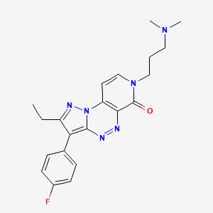 7-[3-(dimethylamino)propyl]-2-ethyl-3-(4-fluorophenyl)pyrazolo[5,1-c]pyrido[4,3-e][1,2,4]triazin-6(7H)-one