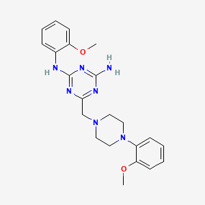 N-(2-methoxyphenyl)-6-{[4-(2-methoxyphenyl)piperazin-1-yl]methyl}-1,3,5-triazine-2,4-diamine