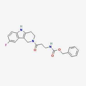 benzyl [3-(8-fluoro-1,3,4,5-tetrahydro-2H-pyrido[4,3-b]indol-2-yl)-3-oxopropyl]carbamate