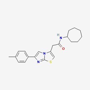 N-cycloheptyl-2-(6-(p-tolyl)imidazo[2,1-b]thiazol-3-yl)acetamide