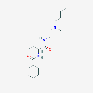 molecular formula C20H39N3O2 B11038209 N-[1-({2-[butyl(methyl)amino]ethyl}amino)-3-methyl-1-oxobutan-2-yl]-4-methylcyclohexanecarboxamide 