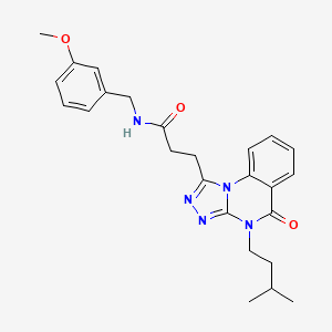 3-(4-Isopentyl-5-oxo-4,5-dihydro[1,2,4]triazolo[4,3-A]quinazolin-1-YL)-N~1~-(3-methoxybenzyl)propanamide