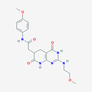 2-{2-[(2-methoxyethyl)amino]-4,7-dioxo-3,4,5,6,7,8-hexahydropyrido[2,3-d]pyrimidin-6-yl}-N-(4-methoxyphenyl)acetamide