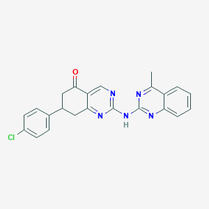 molecular formula C23H18ClN5O B11038234 7-(4-chlorophenyl)-2-[(4-methylquinazolin-2-yl)amino]-7,8-dihydroquinazolin-5(6H)-one 