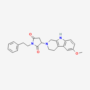 3-(6-methoxy-1,3,4,9-tetrahydro-2H-beta-carbolin-2-yl)-1-phenethyldihydro-1H-pyrrole-2,5-dione