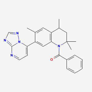 phenyl[2,2,4,6-tetramethyl-7-([1,2,4]triazolo[1,5-a]pyrimidin-7-yl)-3,4-dihydroquinolin-1(2H)-yl]methanone