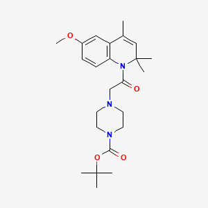 molecular formula C24H35N3O4 B11038302 tert-butyl 4-[2-(6-methoxy-2,2,4-trimethylquinolin-1(2H)-yl)-2-oxoethyl]piperazine-1-carboxylate 