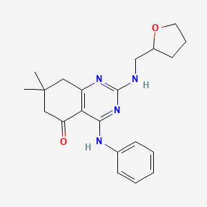 4-anilino-7,7-dimethyl-2-[(tetrahydro-2-furanylmethyl)amino]-7,8-dihydro-5(6H)-quinazolinone