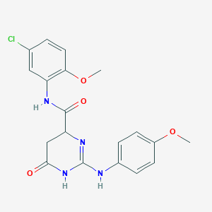 molecular formula C19H19ClN4O4 B11038328 N-(5-chloro-2-methoxyphenyl)-2-[(4-methoxyphenyl)amino]-6-oxo-3,4,5,6-tetrahydropyrimidine-4-carboxamide 