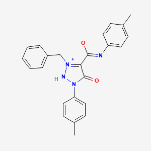 molecular formula C24H22N4O2 B11038334 3-Benzyl-1-p-tolyl-4-p-tolylcarbamoyl-1h-1,2,3-triazol-3-ium-5-olate 