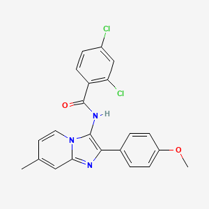 2,4-dichloro-N-[2-(4-methoxyphenyl)-7-methylimidazo[1,2-a]pyridin-3-yl]benzamide