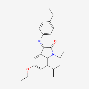 (1E)-8-ethoxy-1-[(4-ethylphenyl)imino]-4,4,6-trimethyl-5,6-dihydro-4H-pyrrolo[3,2,1-ij]quinolin-2(1H)-one