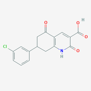 molecular formula C16H12ClNO4 B11038376 7-(3-Chlorophenyl)-2,5-dioxo-1,2,5,6,7,8-hexahydroquinoline-3-carboxylic acid 