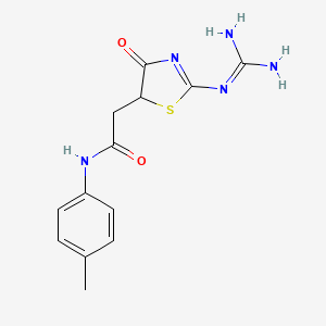 2-(2-carbamimidamido-4-oxo-4,5-dihydro-1,3-thiazol-5-yl)-N-(4-methylphenyl)acetamide