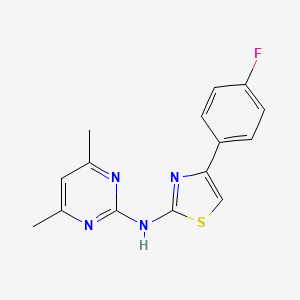 N-[4-(4-fluorophenyl)-1,3-thiazol-2-yl]-4,6-dimethylpyrimidin-2-amine