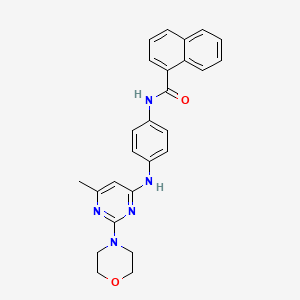 molecular formula C26H25N5O2 B11038407 N-(4-((6-methyl-2-morpholinopyrimidin-4-yl)amino)phenyl)-1-naphthamide 