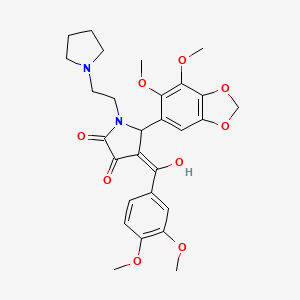 5-(6,7-dimethoxy-1,3-benzodioxol-5-yl)-4-[(3,4-dimethoxyphenyl)carbonyl]-3-hydroxy-1-[2-(pyrrolidin-1-yl)ethyl]-1,5-dihydro-2H-pyrrol-2-one