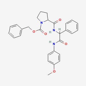 Benzyl 2-({2-[(4-methoxyphenyl)amino]-2-oxo-1-phenylethyl}carbamoyl)pyrrolidine-1-carboxylate