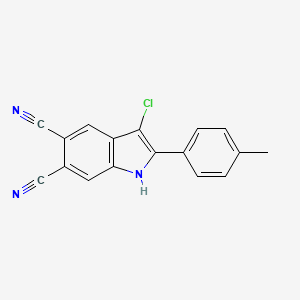 3-chloro-2-(4-methylphenyl)-1H-indole-5,6-dicarbonitrile