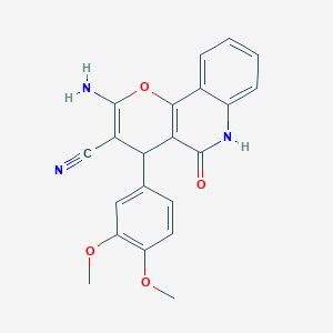 2-amino-4-(3,4-dimethoxyphenyl)-5-oxo-5,6-dihydro-4H-pyrano[3,2-c]quinoline-3-carbonitrile