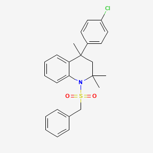 1-(Benzylsulfonyl)-4-(4-chlorophenyl)-2,2,4-trimethyl-1,2,3,4-tetrahydroquinoline