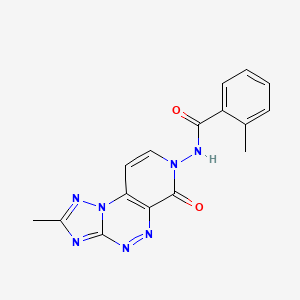 2-methyl-N-(2-methyl-6-oxopyrido[4,3-e][1,2,4]triazolo[5,1-c][1,2,4]triazin-7(6H)-yl)benzamide