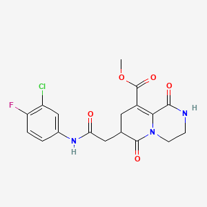 molecular formula C18H17ClFN3O5 B11038527 methyl 7-{2-[(3-chloro-4-fluorophenyl)amino]-2-oxoethyl}-1,6-dioxo-1,3,4,6,7,8-hexahydro-2H-pyrido[1,2-a]pyrazine-9-carboxylate 