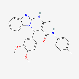 4-(3,4-dimethoxyphenyl)-2-methyl-N-(4-methylphenyl)-1,4-dihydropyrimido[1,2-a]benzimidazole-3-carboxamide