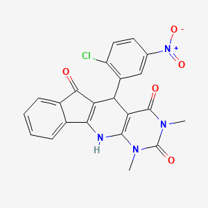 2-(2-chloro-5-nitrophenyl)-5,7-dimethyl-5,7,9-triazatetracyclo[8.7.0.03,8.011,16]heptadeca-1(10),3(8),11,13,15-pentaene-4,6,17-trione