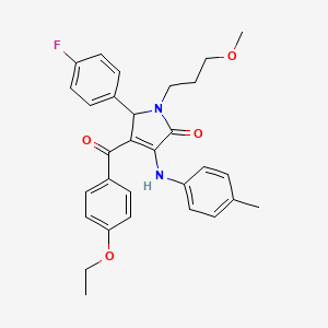 4-[(4-ethoxyphenyl)carbonyl]-5-(4-fluorophenyl)-1-(3-methoxypropyl)-3-[(4-methylphenyl)amino]-1,5-dihydro-2H-pyrrol-2-one