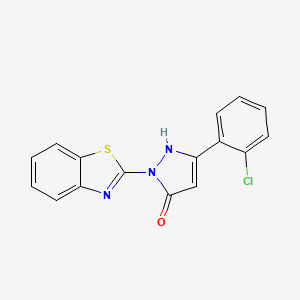 1-(1,3-benzothiazol-2-yl)-3-(2-chlorophenyl)-1H-pyrazol-5-ol