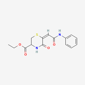 molecular formula C15H16N2O4S B11038619 ethyl (6E)-5-oxo-6-[2-oxo-2-(phenylamino)ethylidene]thiomorpholine-3-carboxylate 