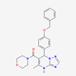 {7-[4-(Benzyloxy)phenyl]-5-methyl-4,7-dihydro[1,2,4]triazolo[1,5-a]pyrimidin-6-yl}(morpholin-4-yl)methanone