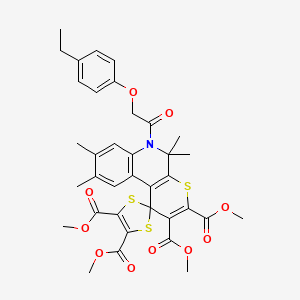 Tetramethyl 6'-[(4-ethylphenoxy)acetyl]-5',5',8',9'-tetramethyl-5',6'-dihydrospiro[1,3-dithiole-2,1'-thiopyrano[2,3-c]quinoline]-2',3',4,5-tetracarboxylate