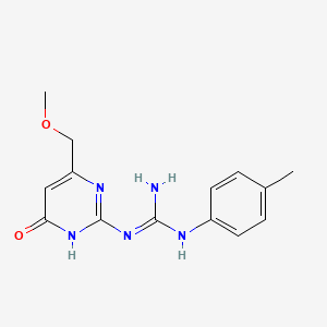 2-[6-(Methoxymethyl)-4-oxo-1,4-dihydropyrimidin-2-yl]-1-(4-methylphenyl)guanidine