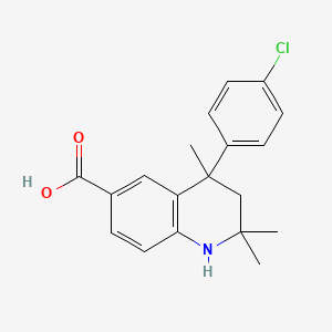 molecular formula C19H20ClNO2 B11038660 4-(4-Chlorophenyl)-2,2,4-trimethyl-1,2,3,4-tetrahydroquinoline-6-carboxylic acid 