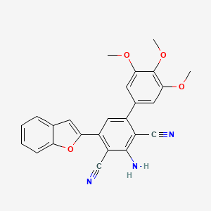 molecular formula C25H19N3O4 B11038714 3-Amino-5-(1-benzofuran-2-yl)-3',4',5'-trimethoxybiphenyl-2,4-dicarbonitrile 