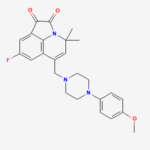 molecular formula C25H26FN3O3 B11038730 8-fluoro-6-{[4-(4-methoxyphenyl)piperazin-1-yl]methyl}-4,4-dimethyl-4H-pyrrolo[3,2,1-ij]quinoline-1,2-dione 