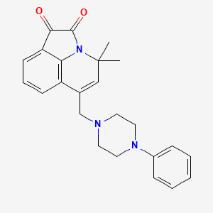 4,4-dimethyl-6-[(4-phenylpiperazin-1-yl)methyl]-4H-pyrrolo[3,2,1-ij]quinoline-1,2-dione