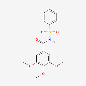 molecular formula C16H17NO6S B11038770 3,4,5-trimethoxy-N-(phenylsulfonyl)benzamide 